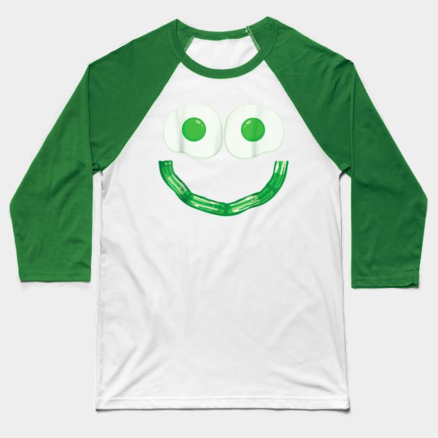 green eggs ham smile face brunch breakfast costume Baseball T-Shirt by HBart